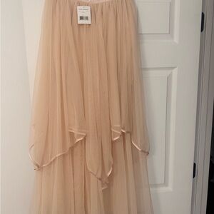 Free People Asymmetrical Tan Skirt